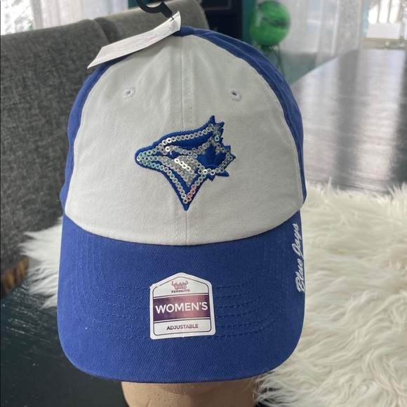 Genuine Merchandise Accessories - NWT Blue Jays blue white Sequin Logo adjustable cap hat